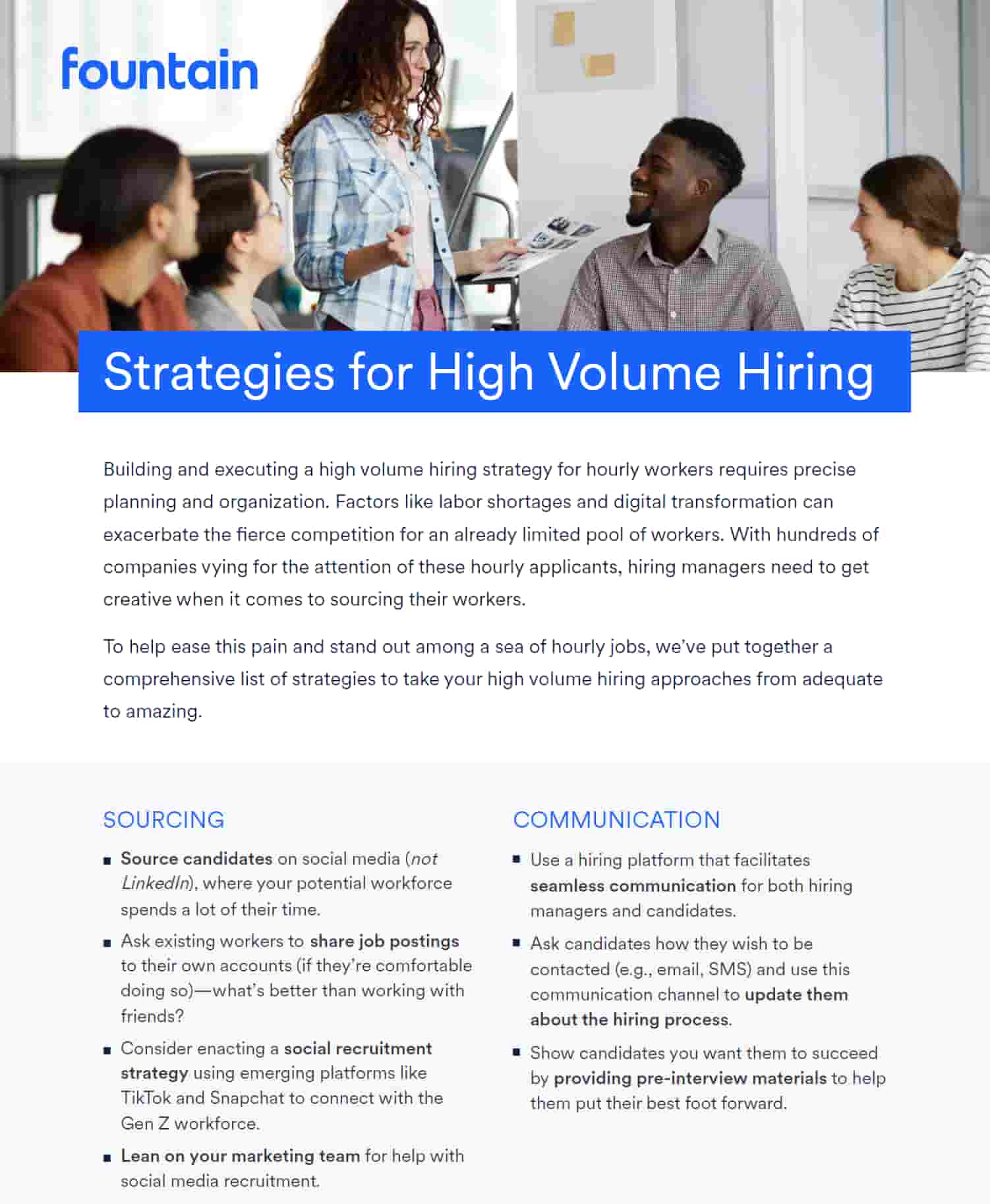 Strategies for High Volume Hiring Free Ebook